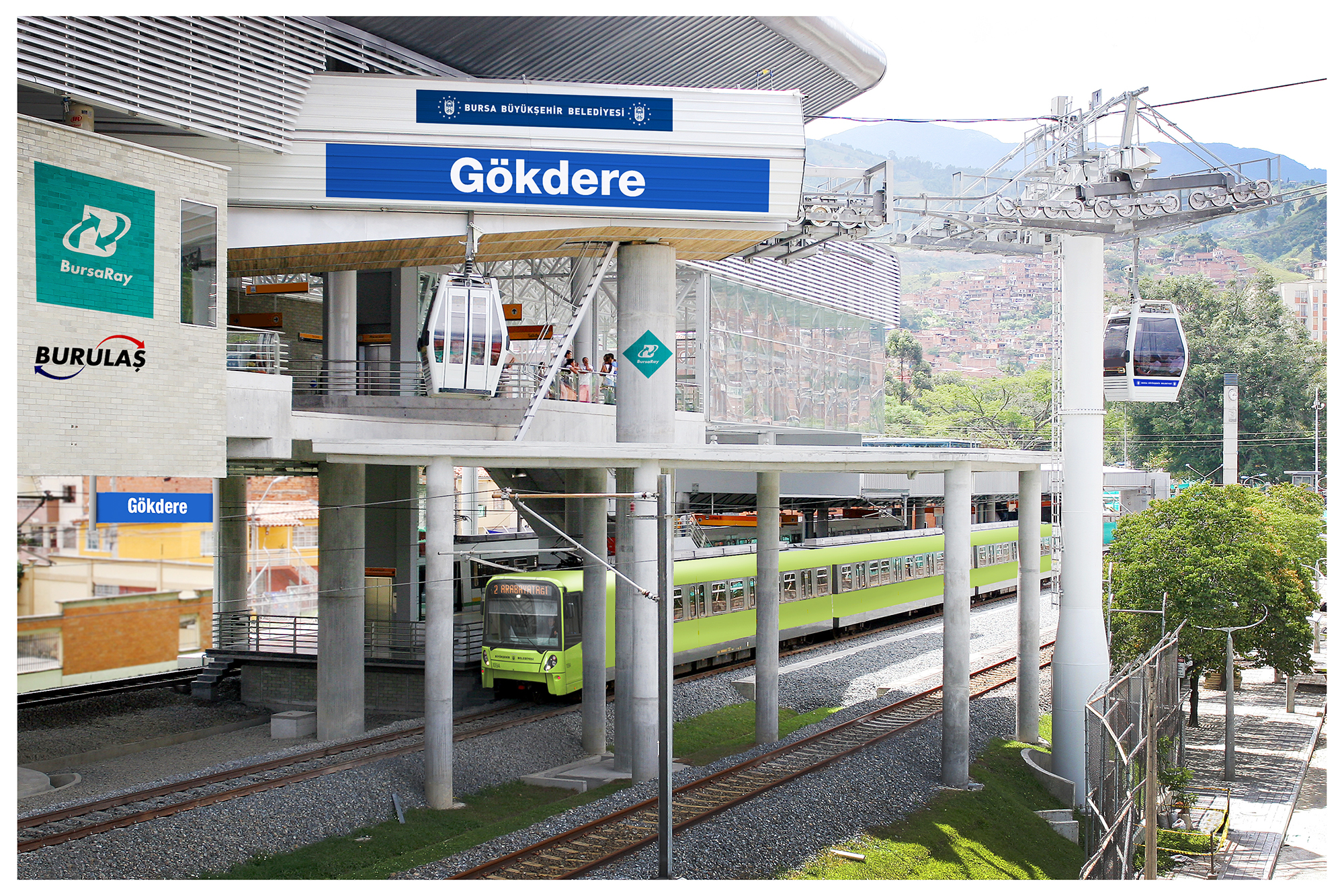 Teleferik Bursa’nın merkezine iniyor