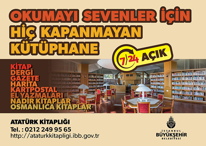 Atatürk Kitaplığı “7 Gün 24 Saat” hizmet verecek