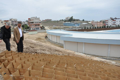 Toroslar, hücresel dolgu sistemi ile toprak kaymasını önleyecek