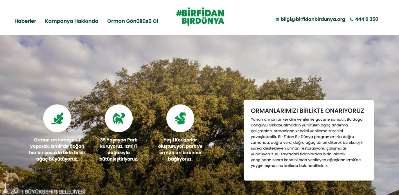 “Bir Fidan Bir Dünya” Kampanyası Başladı