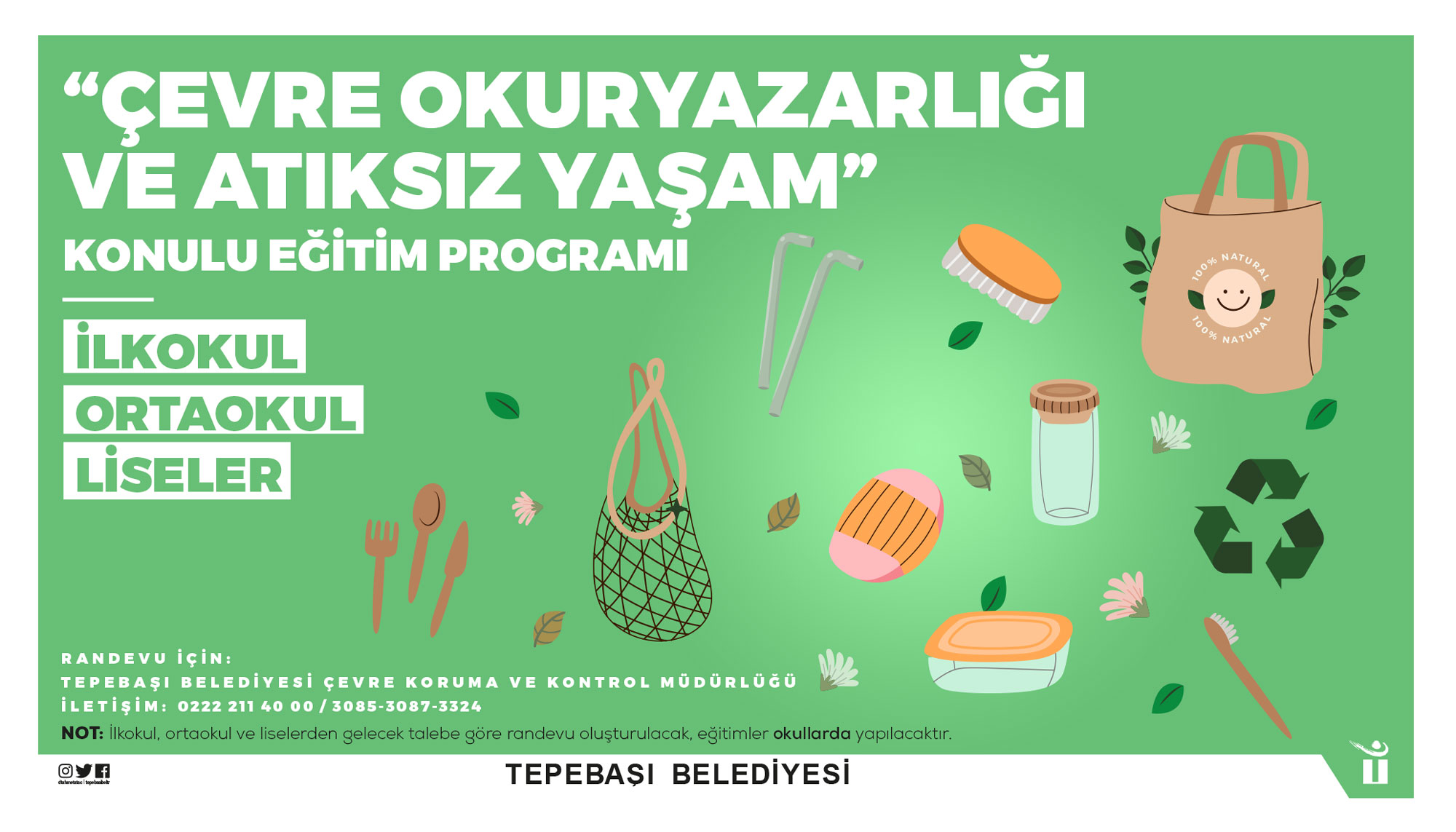 Tepebaşı'ndan Çevre Okuryazarlığı ve Atıksız Yaşam Eğitimi