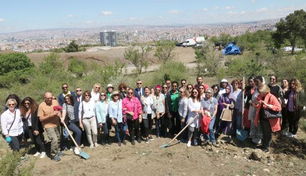Büyükelçi Eşleri Bademlidere’ye Fidan Dikti