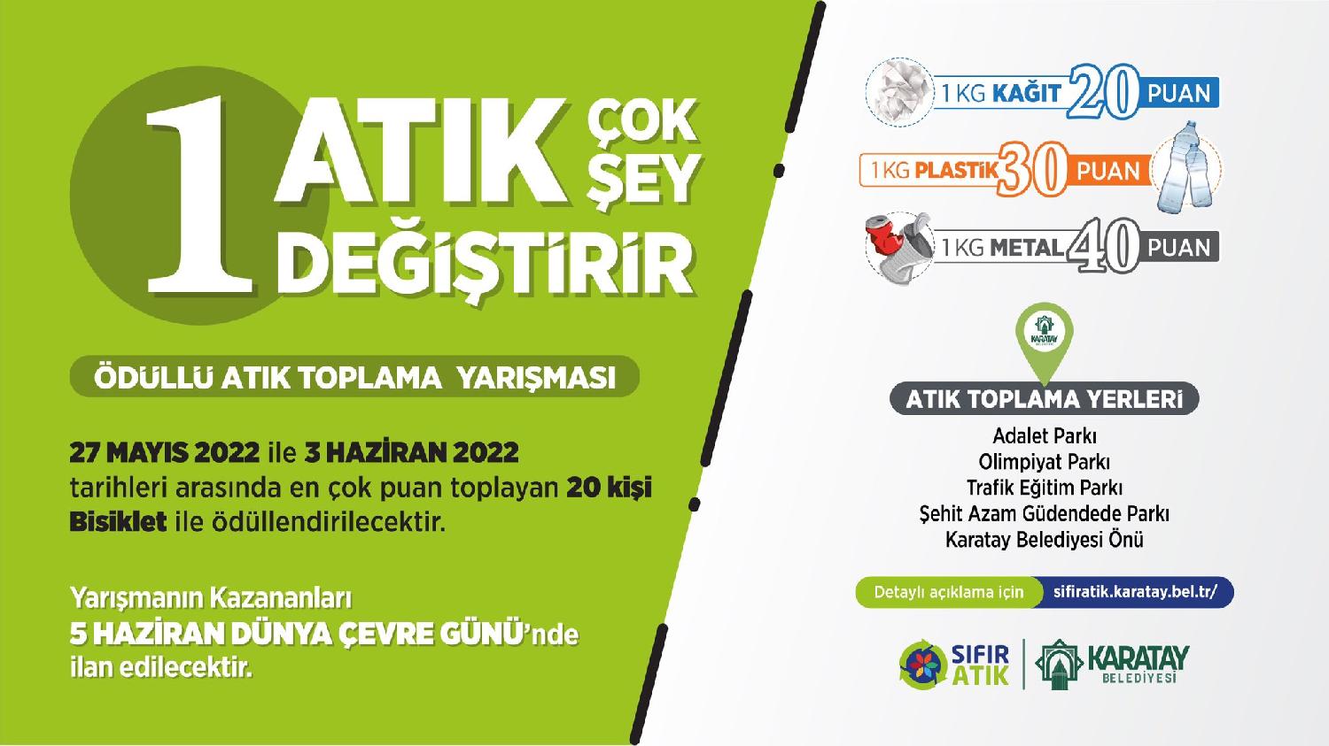 Karatay’da Ödüllü Atık Toplama Yarışması