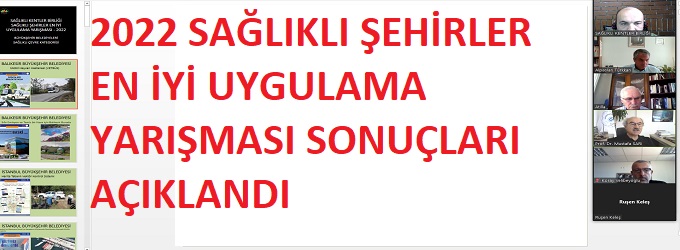 2022 Sağlıklı Şehirler En İyi Uygulama Yarışmasının Ödülleri Sahiplerini Buldu